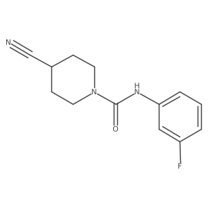 4-cyano-N-(3-fluorophenyl)piperidine-1-carboxamide Structure