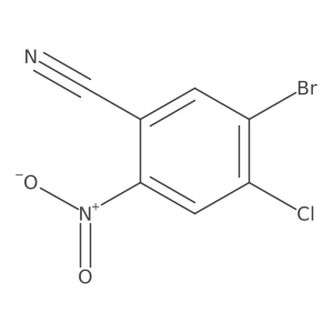 5-Bromo-4-chloro-2-nitrobenzonitrile结构式