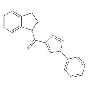 indolin-1-yl(2-phenyl-2H-tetrazol-5-yl)methanone Structure