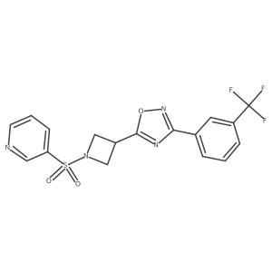 5-(1-(Pyridin-3-ylsulfonyl)azetidin-3-yl)-3-(3-(trifluoromethyl)phenyl)-1,2,4-oxadiazole结构式