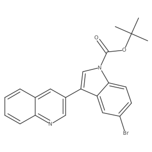 tert-butyl 5-bromo-3-(quinolin-3-yl)-1H-indole-1-carboxylate Structure