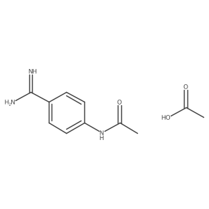 N-(4-carbamimidoylphenyl)acetamide; acetic acid结构式