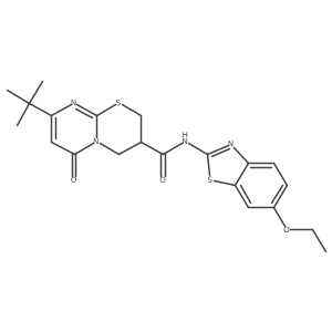 8-(tert-butyl)-N-(6-ethoxybenzo[d]thiazol-2-yl)-6-oxo-2,3,4,6-tetrahydropyrimido[2,1-b][1,3]thiazine-3-carboxamide结构式