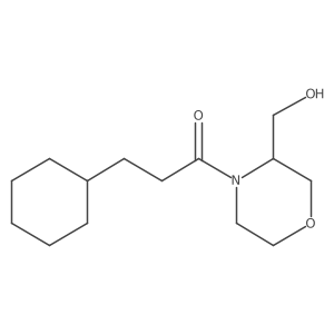 3-Cyclohexyl-1-(3-(hydroxymethyl)morpholino)propan-1-one结构式
