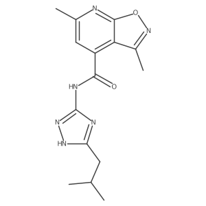 3,6-dimethyl-N-[3-(2-methylpropyl)-1H-1,2,4-triazol-5-yl][1,2]oxazolo[5,4-b]pyridine-4-carboxamide Structure