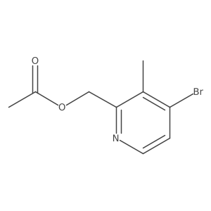 (4-Bromo-3-methylpyridin-2-YL)methyl acetate结构式
