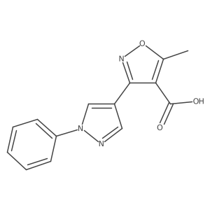 5-Methyl-3-(1-phenyl-4-pyrazolyl)isoxazole-4-carboxylic Acid Structure