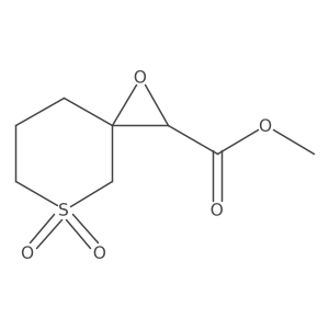 Methyl 1-oxa-5-thiaspiro[2.5]octane-2-carboxylate 5,5-dioxide结构式
