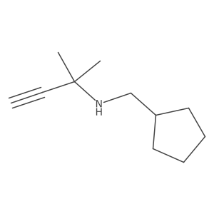 (Cyclopentylmethyl)(2-methylbut-3-yn-2-yl)amine结构式