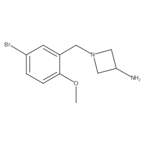 1-[(5-Bromo-2-methoxyphenyl)methyl]azetidin-3-amine Structure