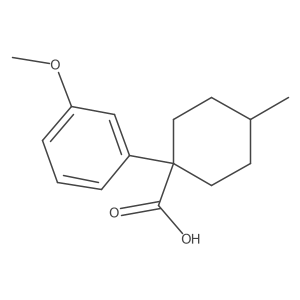 1-(3-Methoxyphenyl)-4-methylcyclohexanecarboxylic acid Structure