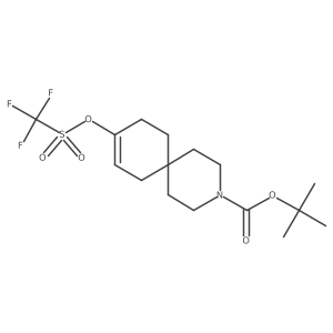 Tert-butyl 9-(trifluoromethylsulfonyloxy)-3-azaspiro[5.5]undec-9-ene-3-carboxylate结构式