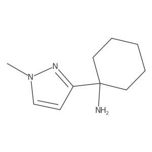 1-(1-methyl-1H-pyrazol-3-yl)cyclohexan-1-amine结构式