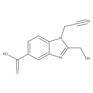 1H-Benzimidazole-5-carboxylic acid, 1-(cyanomethyl)-2-(hydroxymethyl)-结构式