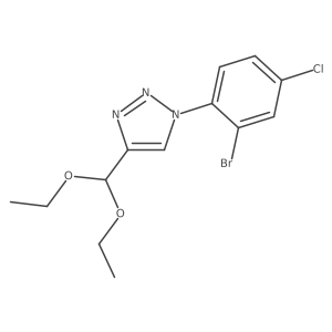 1-(2-bromo-4-chloro-phenyl)-4-(diethoxymethyl)triazole结构式