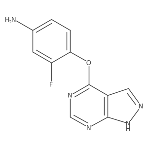 4-((1H-Pyrazolo[3,4-D]pyrimidin-4-YL)oxy)-3-fluoroaniline结构式