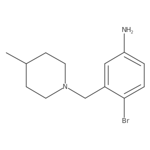 4-Bromo-3-[(4-methylpiperidin-1-yl)methyl]aniline Structure