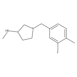 1-(3-Fluoro-4-methylbenzyl)-N-methylpyrrolidin-3-amine Structure