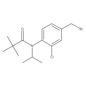 N-[4-(bromomethyl)-2-chlorophenyl]-2,2-dimethyl-N-propan-2-ylpropanamide结构式