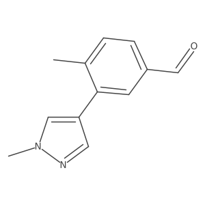4-Methyl-3-(1-methyl-1H-pyrazol-4-yl)benzaldehyde Structure