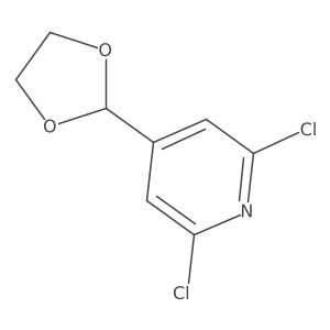 2,6-Dichloro-4-(1,3-dioxolan-2-yl)pyridine结构式