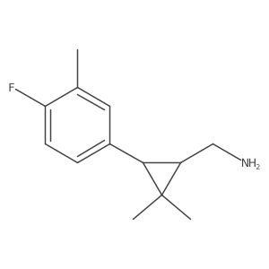 [3-(4-Fluoro-3-methylphenyl)-2,2-dimethylcyclopropyl]methanamine Structure