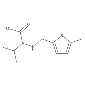 3-Methyl-2-{[(5-methylthiophen-2-yl)methyl]amino}butanamide结构式