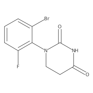 1-(2-Bromo-6-fluoro-phenyl)hexahydropyrimidine-2,4-dione Structure