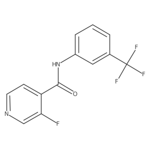 3-fluoro-N-[3-(trifluoromethyl)phenyl]pyridine-4-carboxamide结构式