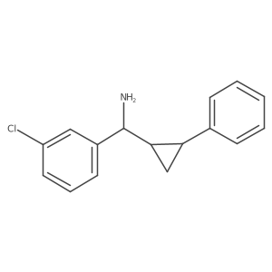 (3-Chlorophenyl)(2-phenylcyclopropyl)methanamine Structure