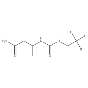 Carbamic acid, N-(3-amino-1-methyl-3-oxopropyl)-, 2,2,2-trifluoroethyl ester Structure