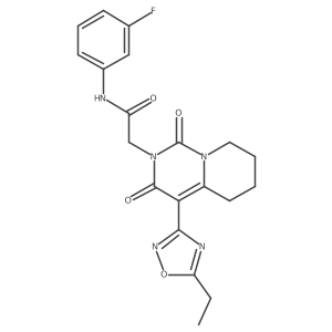 2-[4-(5-ethyl-1,2,4-oxadiazol-3-yl)-1,3-dioxo-1H,2H,3H,5H,6H,7H,8H-pyrido[1,2-c]pyrimidin-2-yl]-N-(3-fluorophenyl)acetamide Structure