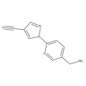 1-[5-(Aminomethyl)pyridin-2-yl]pyrazole-4-carbonitrile Structure