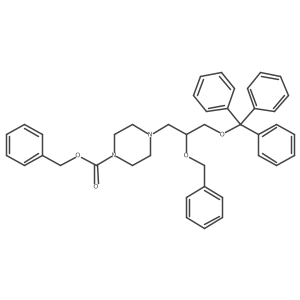 Benzyl 4-(2-phenylmethoxy-3-trityloxypropyl)piperazine-1-carboxylate结构式
