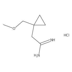 2-[1-(Methoxymethyl)cyclopropyl]ethanimidamide hydrochloride结构式