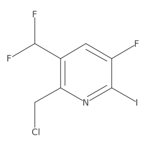 2-(Chloromethyl)-3-(difluoromethyl)-5-fluoro-6-iodopyridine Structure