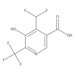 4-(difluoromethyl)-5-hydroxy-6-(trifluoromethyl)pyridine-3-carboxylic acid结构式
