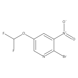2-Bromo-5-(difluoromethoxy)-3-nitropyridine结构式
