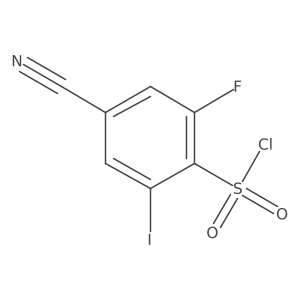 4-Cyano-2-fluoro-6-iodobenzenesulfonyl chloride结构式