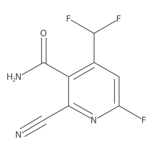 2-Cyano-4-(difluoromethyl)-6-fluoronicotinamide Structure