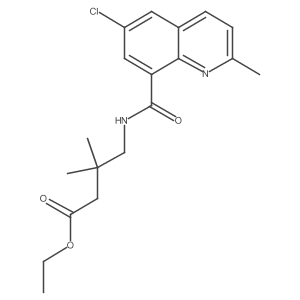 4-[[(6-Chloro-2-methyl-8-quinolinyl)carbonyl]amino]-3,3-dimethylbutanoic acid ethyl ester Structure
