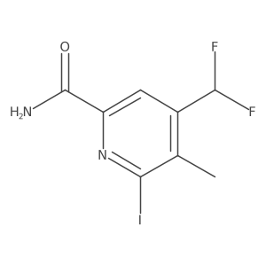 4-(Difluoromethyl)-6-iodo-5-methylpicolinamide Structure