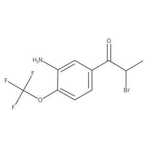 1-(3-Amino-4-(trifluoromethoxy)phenyl)-2-bromopropan-1-one Structure