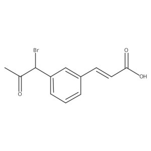 (E)-3-(3-(1-Bromo-2-oxopropyl)phenyl)acrylic acid Structure