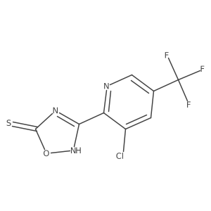 3-(3-Chloro-5-(trifluoromethyl)pyridin-2-yl)-1,2,4-oxadiazole-5-thiol结构式