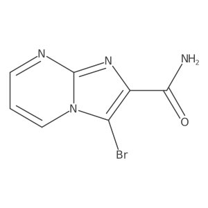 3-Bromoimidazo[1,2-a]pyrimidine-2-carboxamide结构式