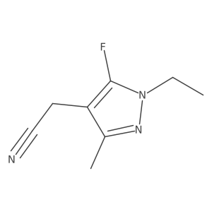 2-(1-Ethyl-5-fluoro-3-methyl-1H-pyrazol-4-yl)acetonitrile结构式