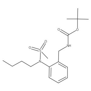 N-[[2-[butyl(methylsulfonyl)amino]phenyl]methyl]carbamic acid 1,1-dimethylethyl ester Structure