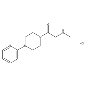 2-(Methylamino)-1-(4-(pyridin-2-yl)piperazin-1-yl)ethan-1-one hydrochloride Structure