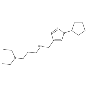 [(1-cyclopentyl-1H-pyrazol-4-yl)methyl][3-(diethylamino)propyl]amine Structure